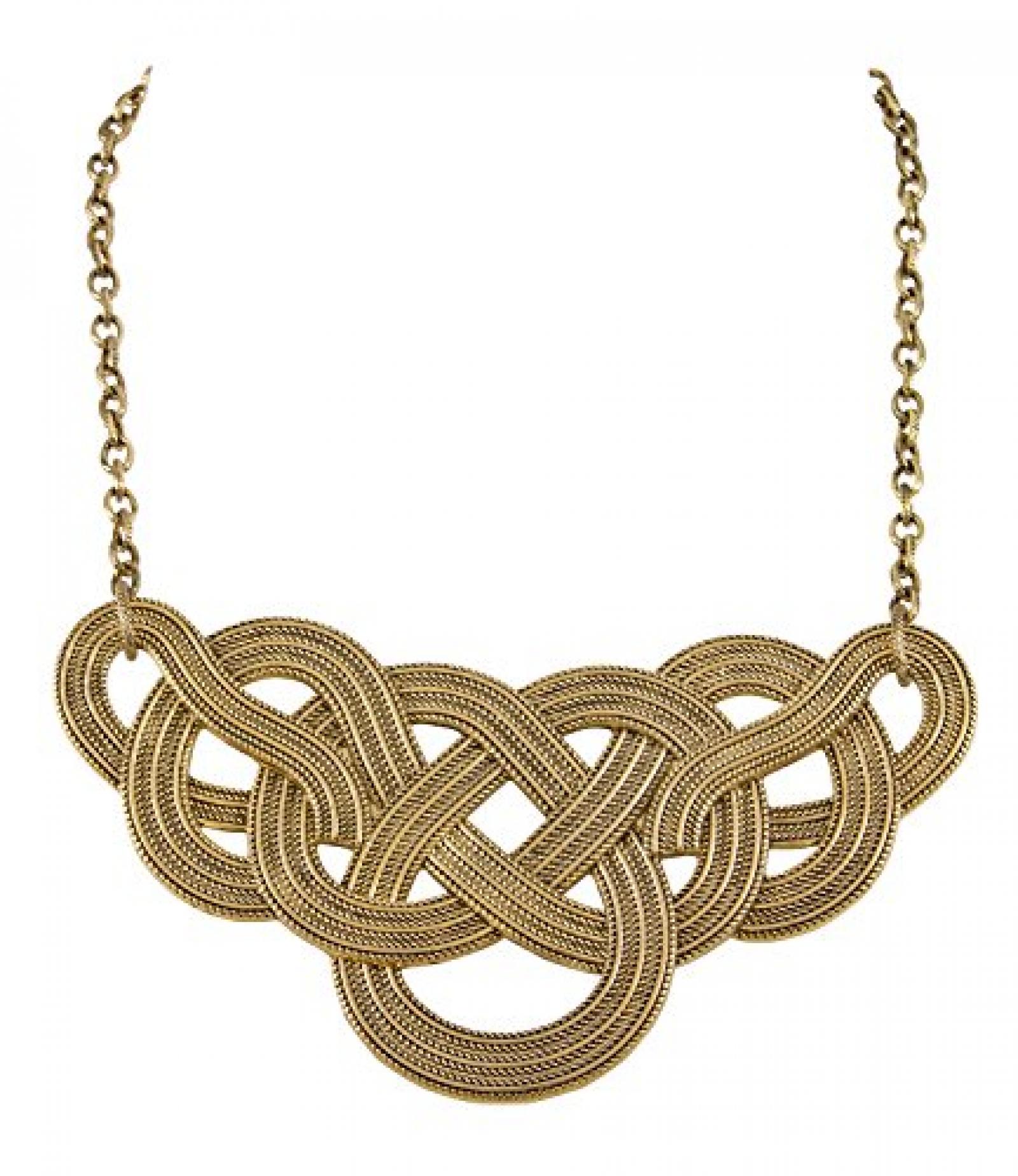 SIX "Wired" goldene Statement-Kette mit verschlungenem Element (380-721) 